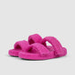 Zwei-Riemen Sherpa-Slipper - leuchtendes Pink